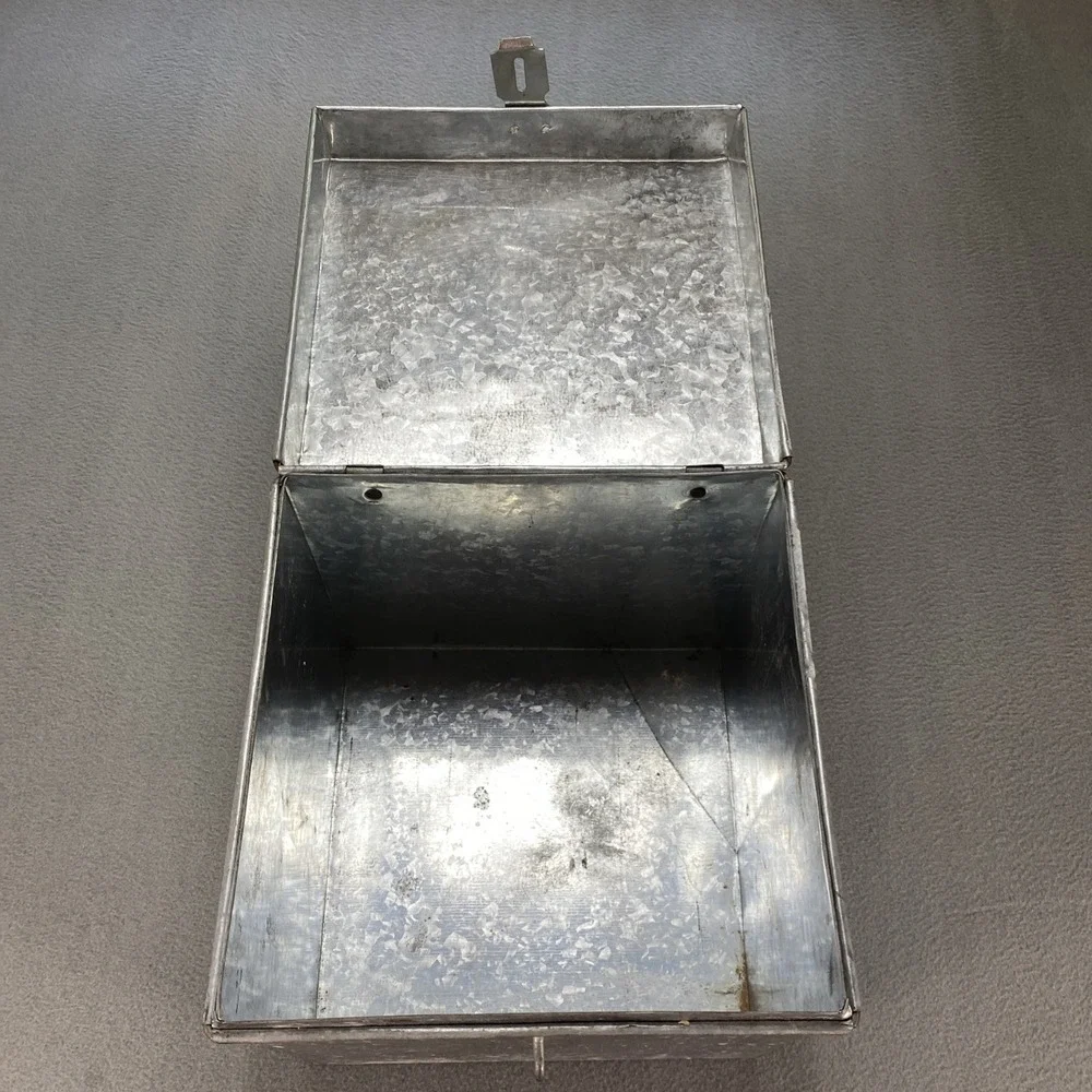 Metal‎ Tin Galvalume Storage Box Bloomingdale's 8.5 x 8.5 x 8.5 Hasp Lock